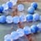 12 Pack: Blue Dyed Fire Agate Round Beads, 8mm by Bead Landing™
